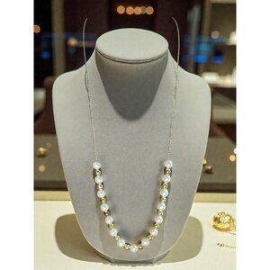 Pearl & Metallic Bead Necklace